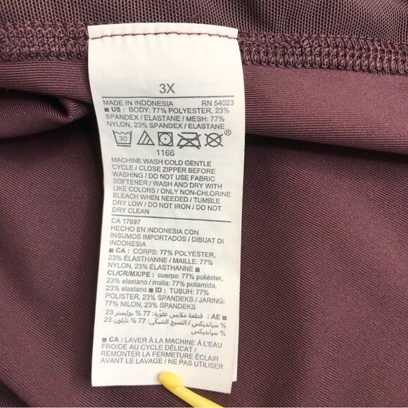 Old Navy Active Powersoft Go Dry Workout Top Pocket Long Sleeve Brown Women 3X - Picture 7 of 13